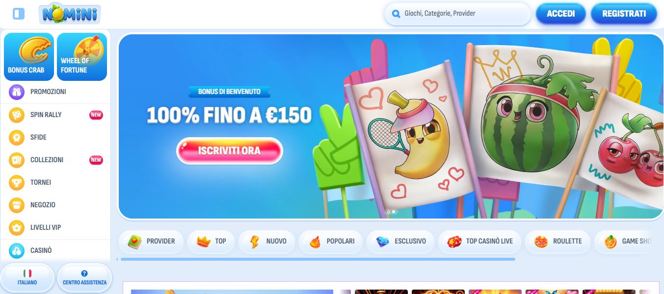 isita Nomini Casino e richiedi il benvenuto