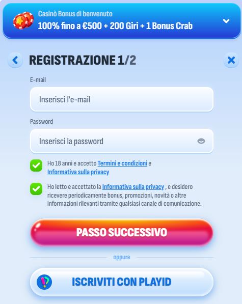 Registrati su Nomini Casino e ricevi il bonus